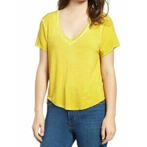 Ten Sixty Sherman Yellow V Neck Top